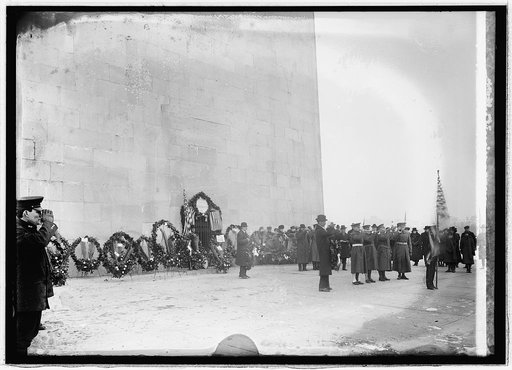 Exercises at Monument, Feb. 22/1921