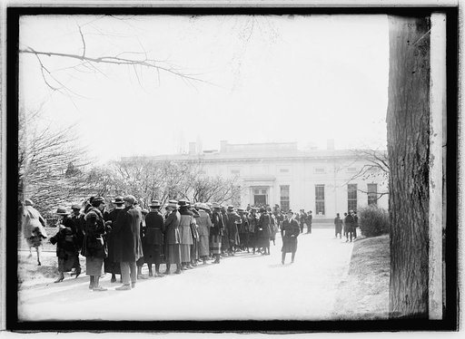 People standing in line at White House], 3/23/21