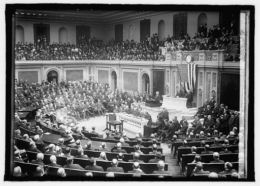 Harding addressing Congress, 4/12/21