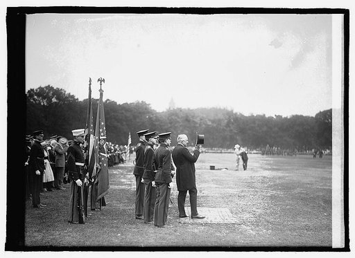 Harding reviewing High School Cadets, 6/7/21