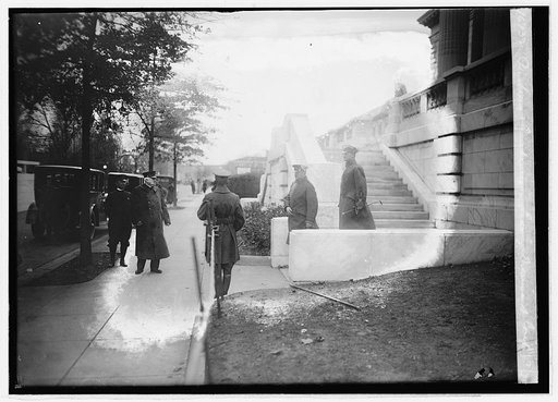 Pershing & Quekemeyer leaving Disarmament Conf., 11/12/21