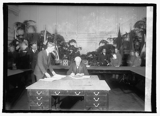 Balfour signing treaties, 2/5/22