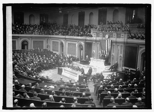 Harding addressing Congress, [2/28/22
