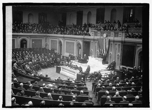 Harding addressing Congress, [2/28/22