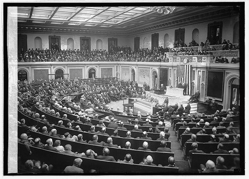 Harding addressing Congress, 12/8/22