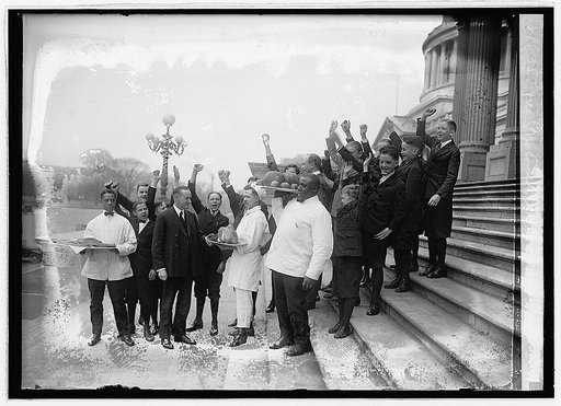 Just before the Vice-President's dinner to the boys of the Senate. Photo made on Capitol steps