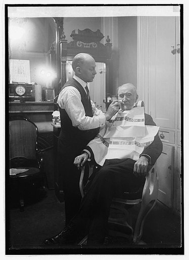 Joe Cameron being shaved, 2/26/23