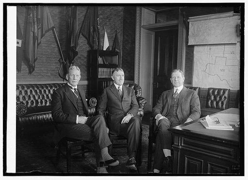 Maj. Gen'l. H.T. Allen, Genl. Hines, Davis, 3/8/23