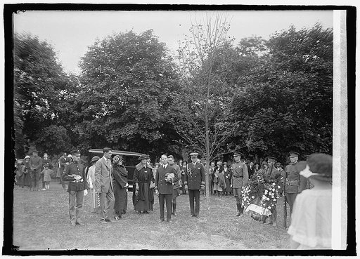 Mrs. Harding planting tree, 5/30/23