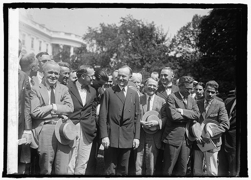Coolidge & Newspapermen, 8/14/23