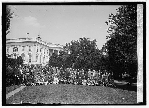 Coolidge & newspaper men, 8/14/23
