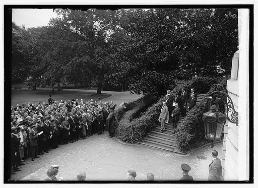 Coolidge addressing postmasters