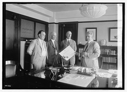 Davis handing H.A. Curran his commission, 6/16/23