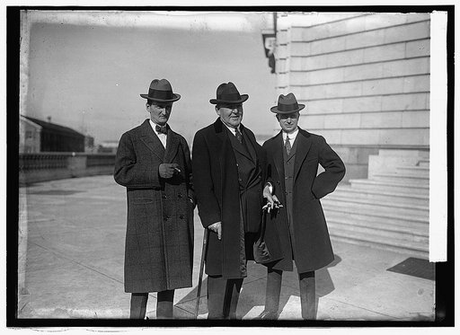 J.W. Teveley and two unidentified men, 1/25/24