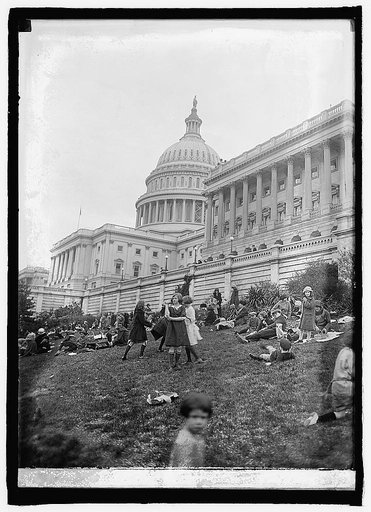 Rolling Easter eggs at Capitol, [Washington, D.C.], [4/21/24