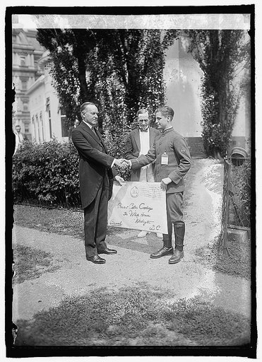 Pres. Coolidge & birthday card, [7/4/24