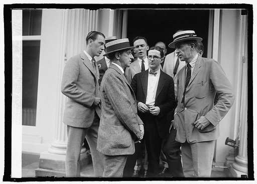 Edw. T. Clark & newspapermen, 7/8/24