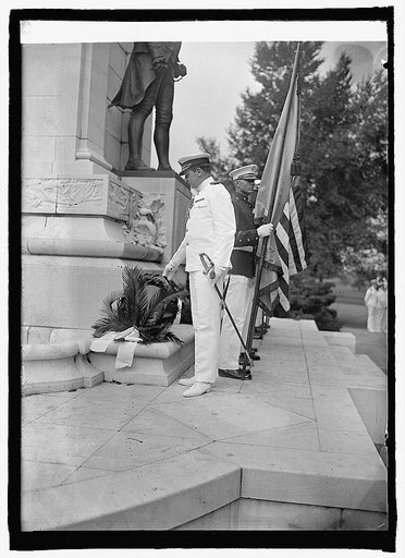 Capt. A. Andrews, U.S.N., at Statue of Jno. Paul Jones, 7/5/24