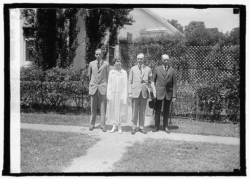 John Coolidge, Mrs. Coolidge, Pres. Coolidge and President's father, [7/18/24