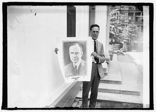Thompson, Chas. H. (employee of White House with cartoon of Coolidge), 7/28/24