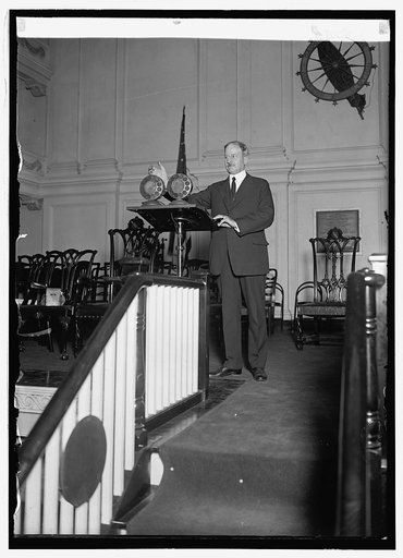 Frank W. Mondell at radio notification speech, Con. [i.e., Continental] Memorial Hall, [Washington, D.C., 8/14/24