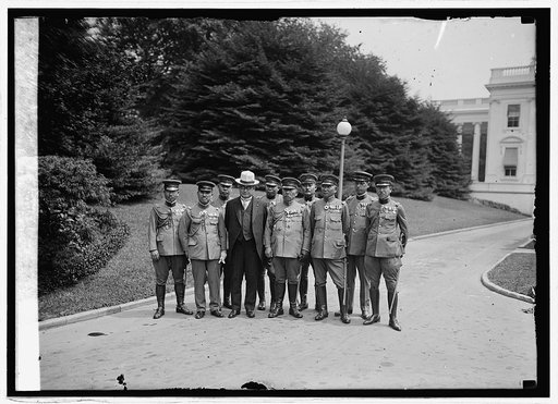 Japanese Military Mission and Charge d'Affairs Isaburo Yoshida, White House, [Washington, D.C.], 8/11//24