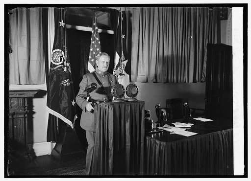 Pershing at microphone, 9/13/24