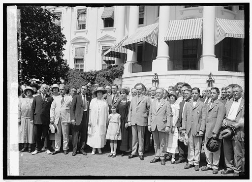 Pres. & Mrs Coolidge with Natl. Fraternal Congress, 8/29/24
