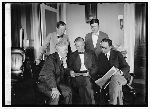 Sen. La Follette, Sen. Wheeler, David K. Miles, B.M. Manly, R.M. La Follette, Jr., 8/21/24