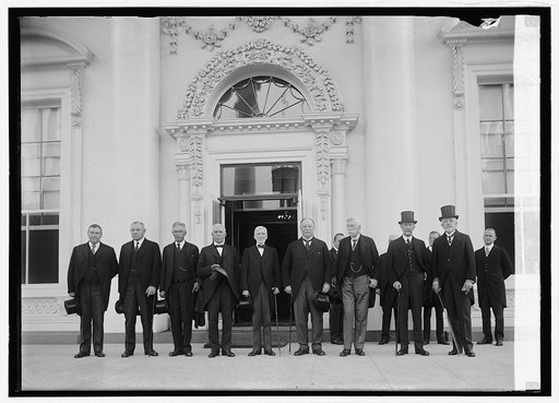 Attn. Gen. Stone with Supreme Court judges call on Pres. Coolidge, 10/6/24