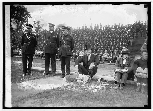 Sec. Wilburn and Gen. Lejeune at football game between Quantico Marines & C.U., 10/4/24