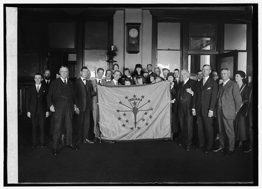 Presentation of Indiana State flag to P.M.G. New, 10/11/24