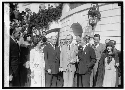 Mrs. Coolidge, John Drew, Pres. Coolidge and Al Jolson, 10/[...]/[24