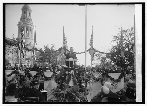 Pres. Coolidge at unveiling of Francis Asbury statue, [Washington, D.C.], 10/15/24