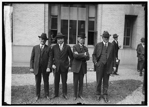 Francis C. Jenkins, David Sarnoff[?] Geo. O. Squier, Sec. Hoover, 10/7/24