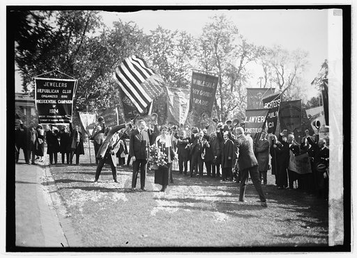 Pres. & Mrs. Coolidge receiving 3 [...] New York Rep. Business Men's Assn., [10/23/24
