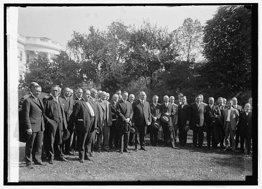 Coolidge and Weeks with [engineers who] served govt. during war