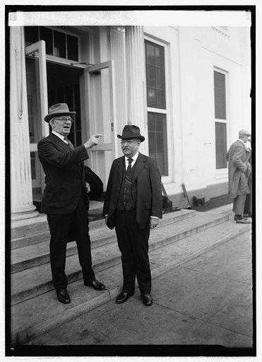 Rep. M.B. Madden of ILL. and Frank Stearns at W.H. [i.e. White House, Washington, D.C.], 11/8/24
