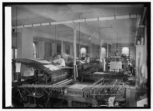 Weather Bureau, printing weather maps