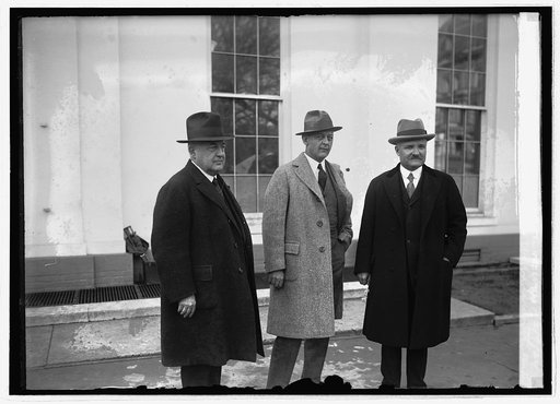 Rep. B.H. Snell, Sen. J.W. Wadsworth and former Sen. Wm. M. Calder at W.H. [i.e. White House, Washington, D.C.], 12/9/24