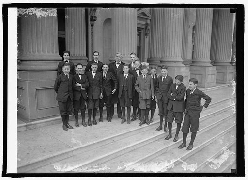 Senator J.B. Kendrick of Wyoming with Senate Pages