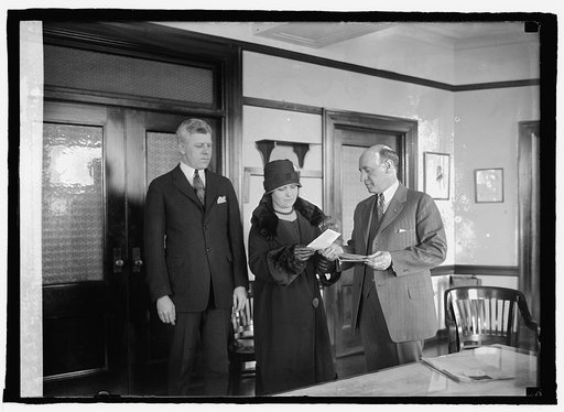 Maj. J.W. Clark, Mrs. Irene C. Crisp, & Gen. Frank T. Hines, [1/6/25