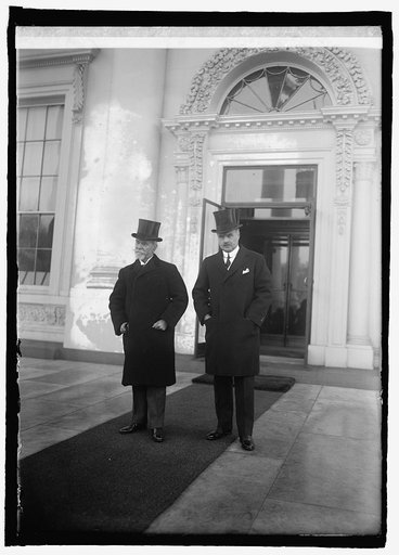 Ambassador Jusserand & J. Butler Wright at W.H. [i.e., White House, Washington, D.C., 1/20/25