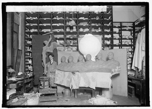 J.A. Atchison with "Flight Statue," 2/2/25