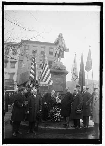Commissioner Rudolph at 219 ann. of birth of Ben Franklin (Sons of Revolution), [1/17/25