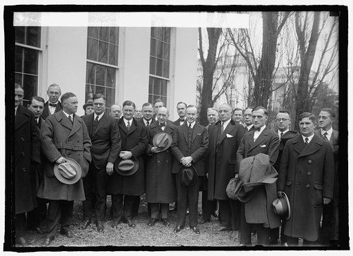 Delegation from American Legion at W.H. [i.e., White House, Washington, D.C.] with Coolidge, 2/2/25