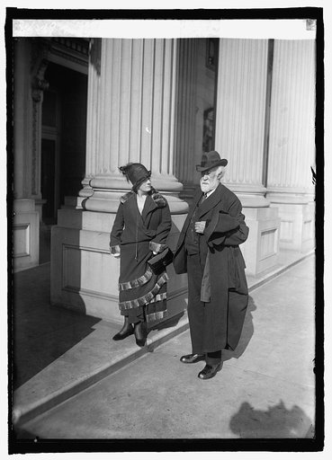 Mrs. John Claybrook of Texas and M.C. George of Oregon at Cap., [Washington, D.C., 1/24/25