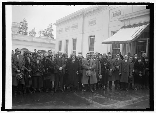 Group of Detroit Businessmen at W.H. [i.e., White House, Washington, D.C.], 1/20/25