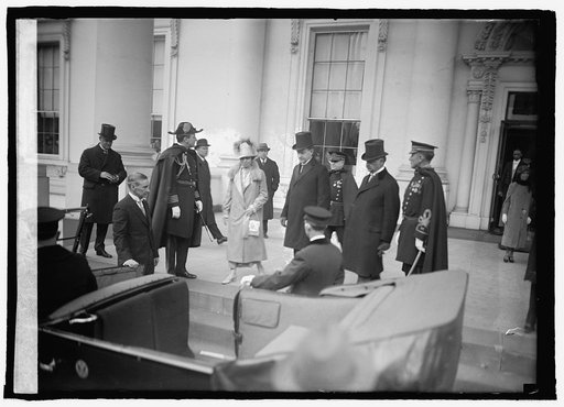 Pres. & Mrs. C. leaving White House, [Washington, D.C.
