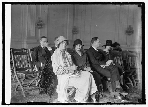 Mrs. Wm. Mitchell & Mrs. E. Sands attend aircraft hearing of House of Rep., 2/27/25